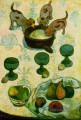 Stillleben mit drei Puppies1 Beitrag Impressionismus Primitivismus Paul Gauguin